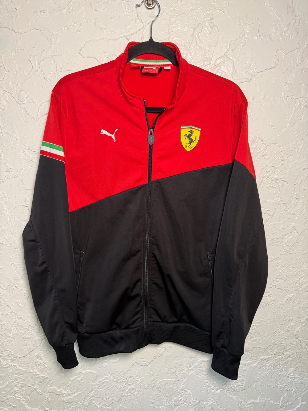Ferrari Red & Black Puma Track Jacket with Scuderia Shield